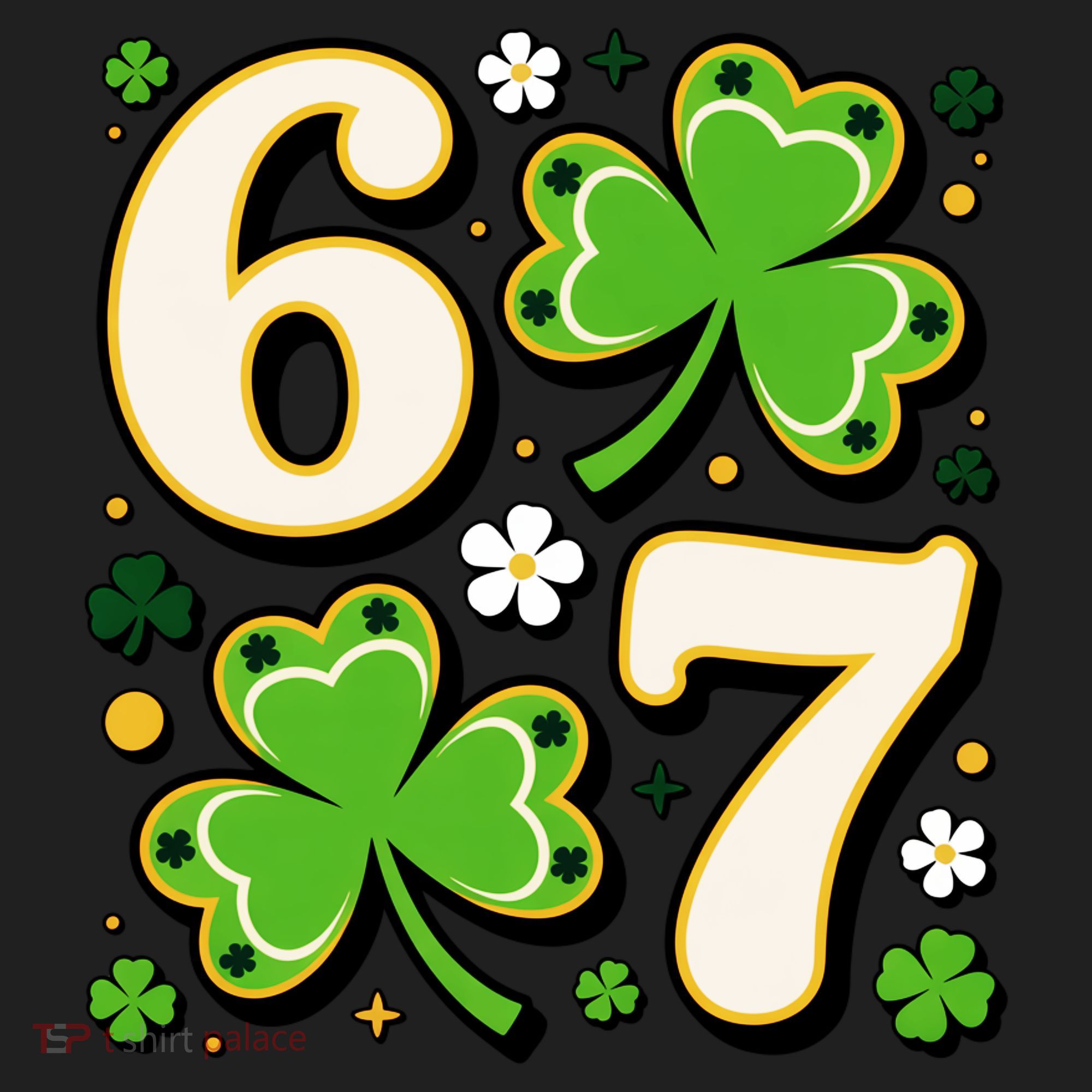 Lucky 67 Shamrock Six Seven 6-7 Meme Beanie
