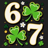Lucky 67 Shamrock Six Seven 6-7 Meme Tumbler thumb 3