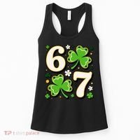 Lucky 67 Shamrock Six Seven 6-7 Meme Women's Tank Top thumb 0