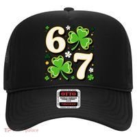 Lucky 67 Shamrock Six Seven 6-7 Meme Hat thumb 0