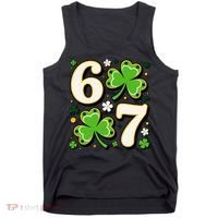 Lucky 67 Shamrock Six Seven 6-7 Meme Tank Top thumb 0