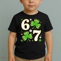 Lucky 67 Shamrock Six Seven 6-7 Meme Toddler T-Shirt thumb 2