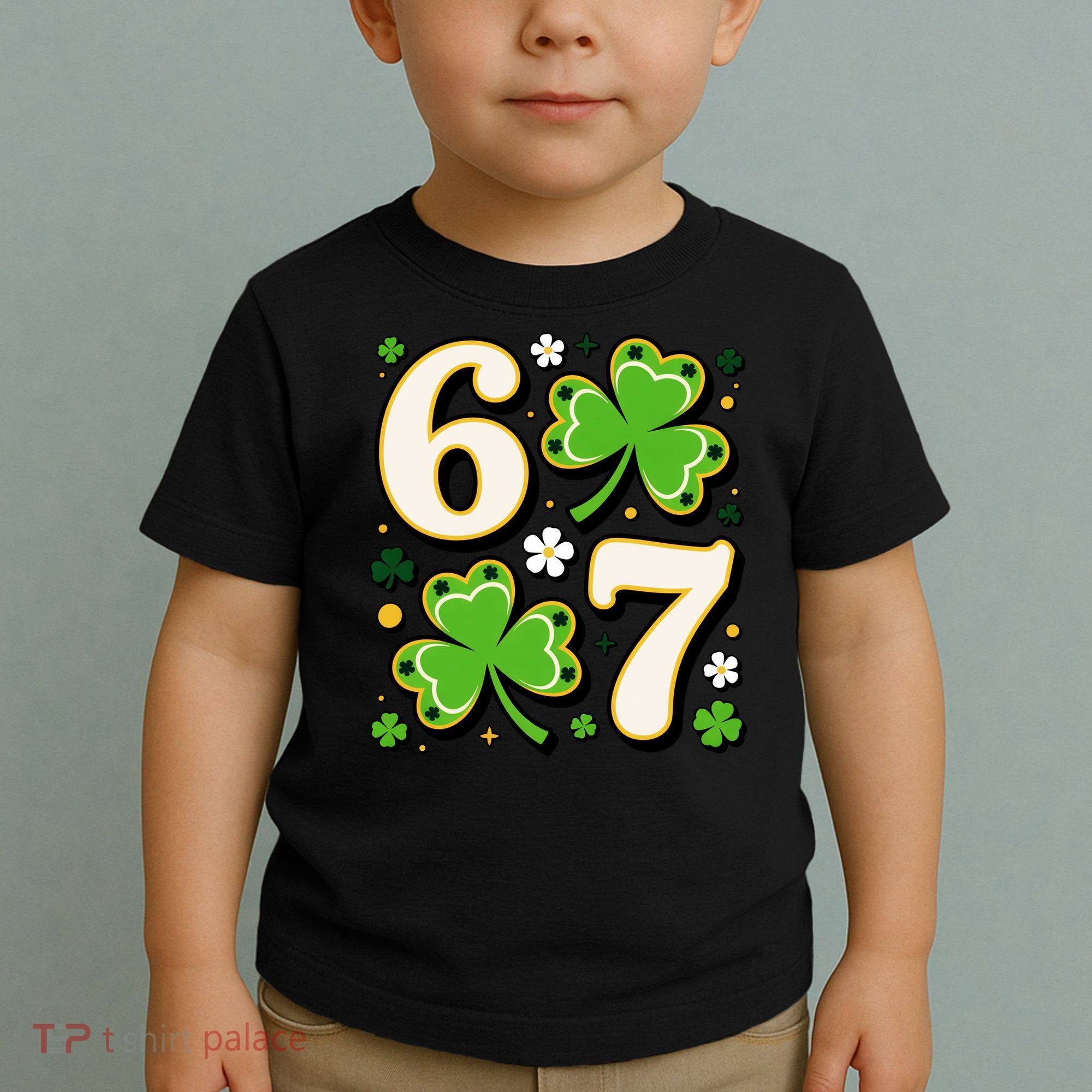 Lucky 67 Shamrock Six Seven 6-7 Meme Toddler T-Shirt