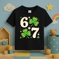 Lucky 67 Shamrock Six Seven 6-7 Meme Toddler T-Shirt thumb 3