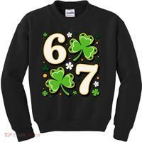 Lucky 67 Shamrock Six Seven 6-7 Meme Kids Sweatshirt thumb 0