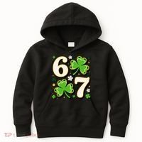 Lucky 67 Shamrock Six Seven 6-7 Meme Kids Hoodie thumb 0
