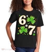 Lucky 67 Shamrock Six Seven 6-7 Meme Kids T-Shirt thumb 2