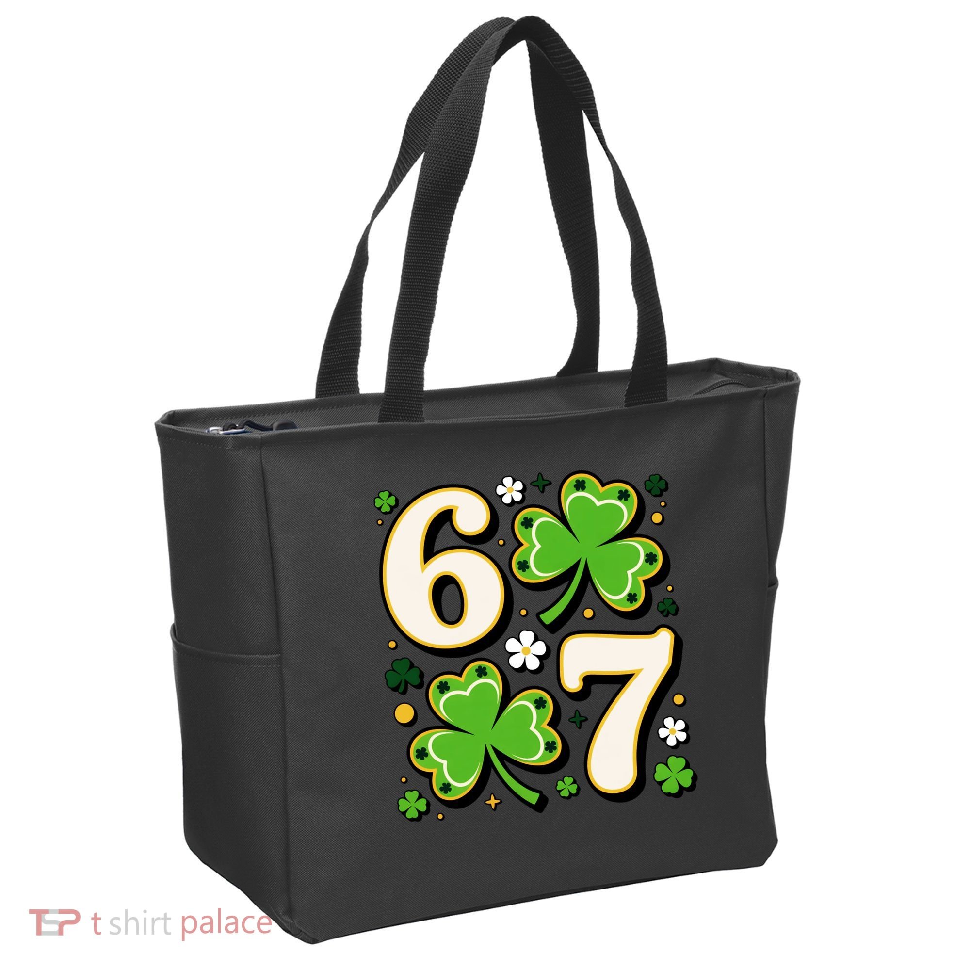 Lucky 67 Shamrock Six Seven 6-7 Meme Tote Bag
