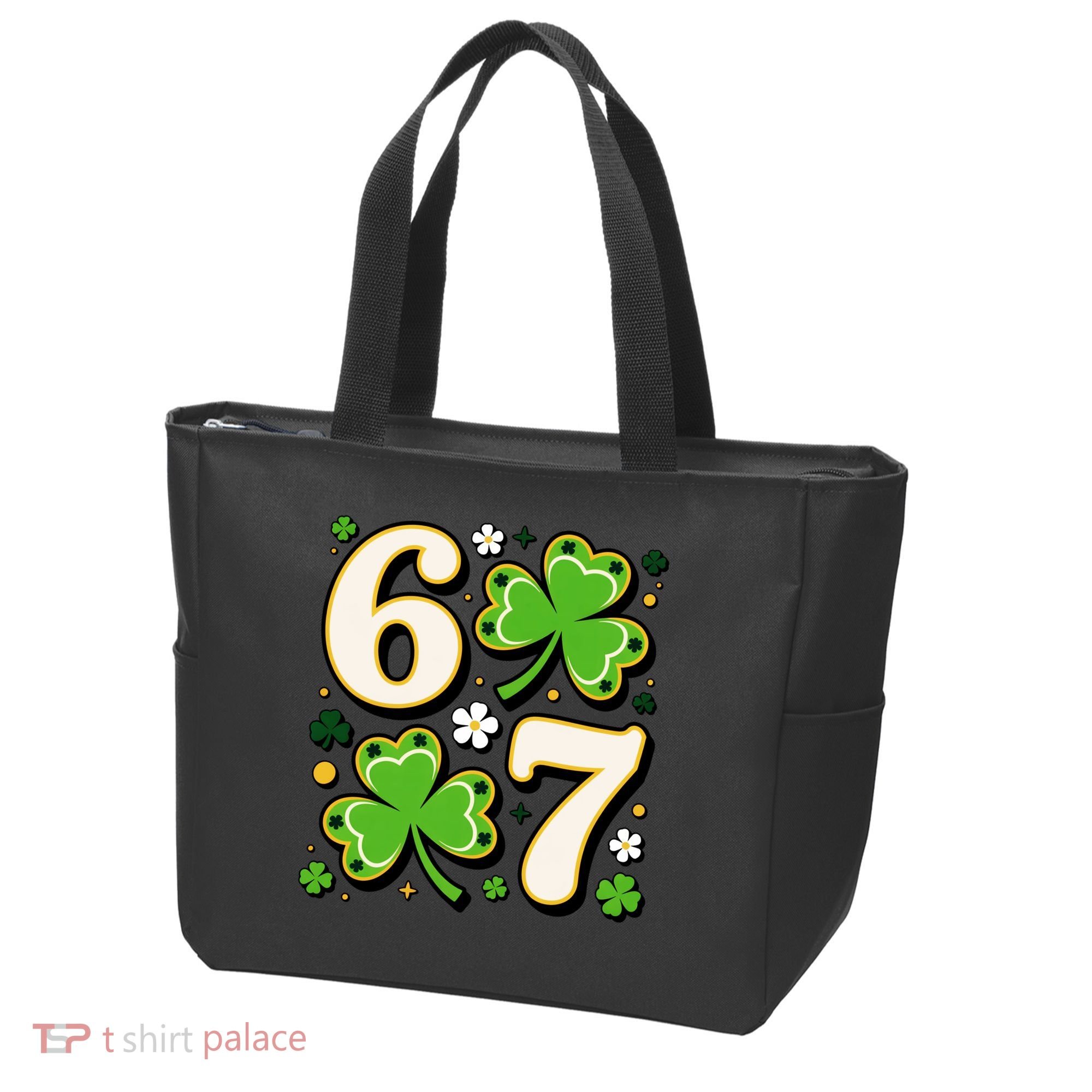 Lucky 67 Shamrock Six Seven 6-7 Meme Tote Bag