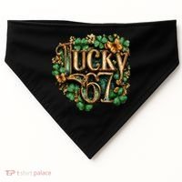 Lucky 67 St Patrick’s Day 6-7 Meme  USA-Made Doggie Bandana thumb 0