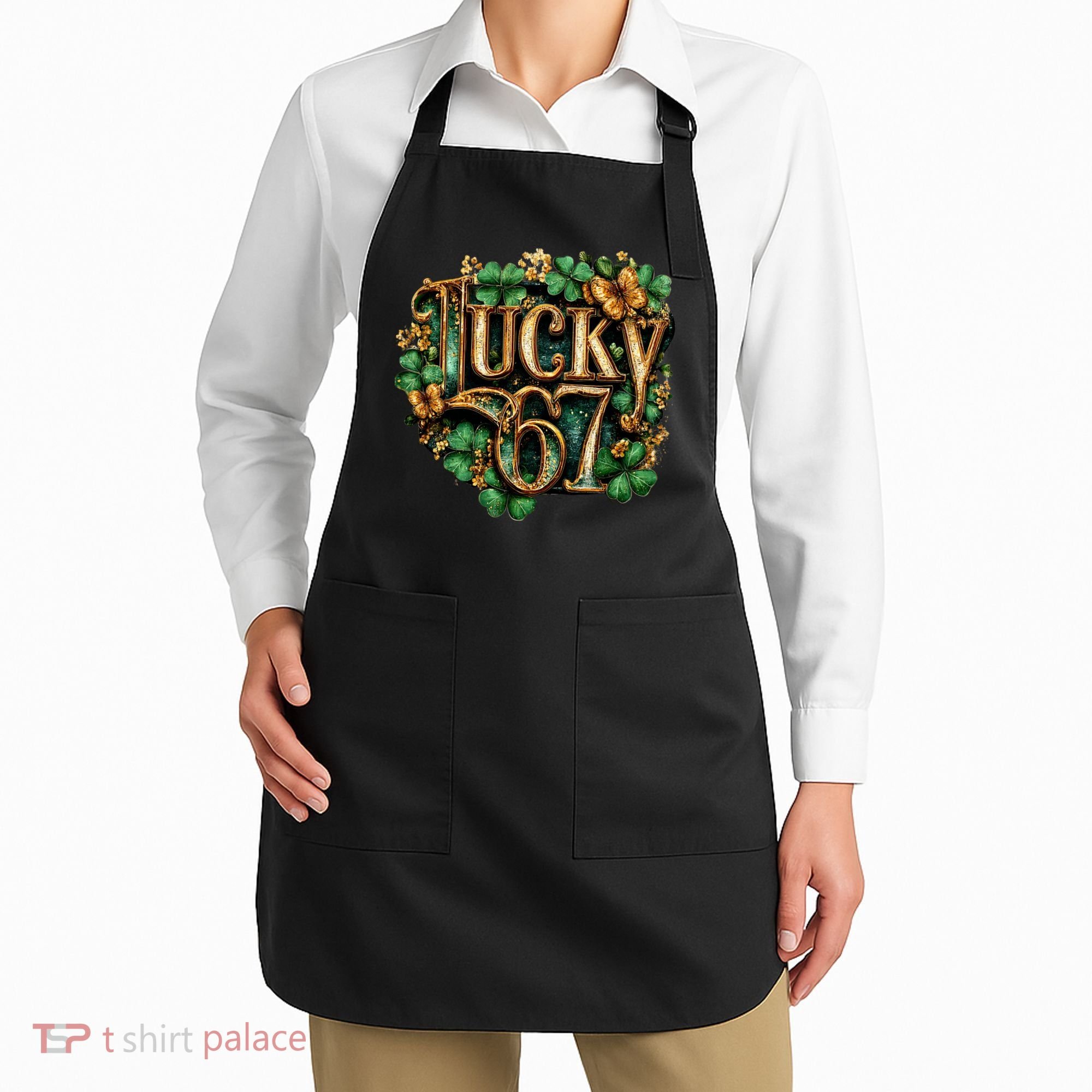 Lucky 67 St Patrick’s Day 6-7 Meme  Apron