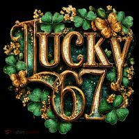 Lucky 67 St Patrick’s Day 6-7 Meme  Button thumb 1
