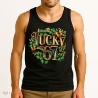 Lucky 67 St Patrick’s Day 6-7 Meme  Tank Top thumb 3