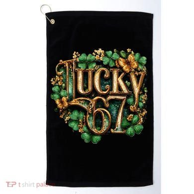 Lucky 67 St Patrick’s Day 6-7 Meme  Golf Towel