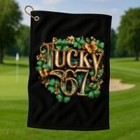Lucky 67 St Patrick’s Day 6-7 Meme  Golf Towel thumb 1