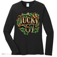 Lucky 67 St Patrick’s Day 6-7 Meme  Women's Long Sleeve Shirt thumb 0
