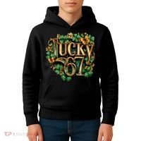 Lucky 67 St Patrick’s Day 6-7 Meme  Kids Hoodie thumb 4