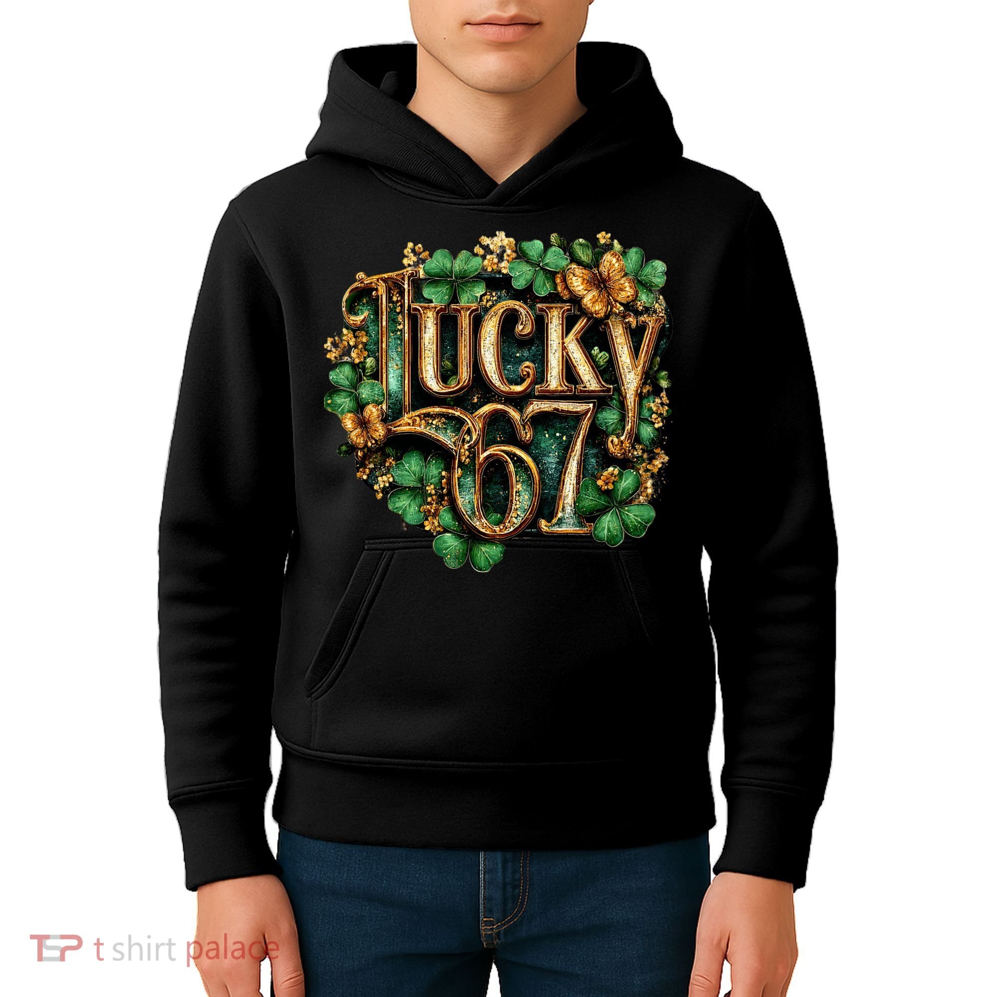 Lucky 67 St Patrick’s Day 6-7 Meme  Kids Hoodie