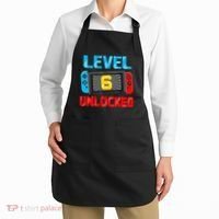 Level 6 Unlocked Gamer 6th Birthday Gift Video Game Apron thumb 2