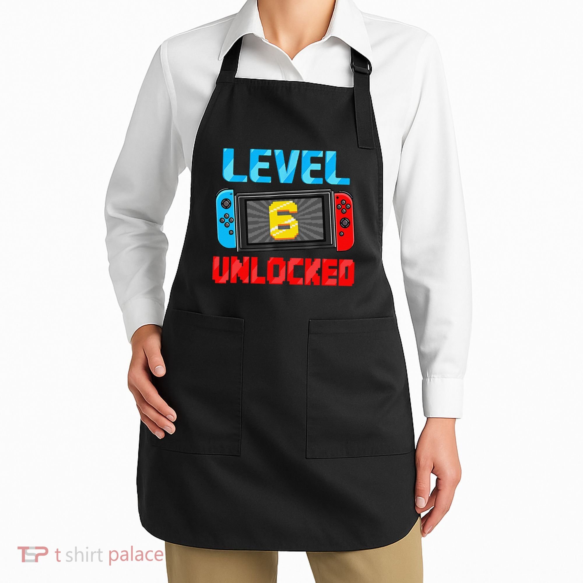 Level 6 Unlocked Gamer 6th Birthday Gift Video Game Apron