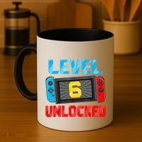 Level 6 Unlocked Gamer 6th Birthday Gift Video Game Coffee Mug thumb 4