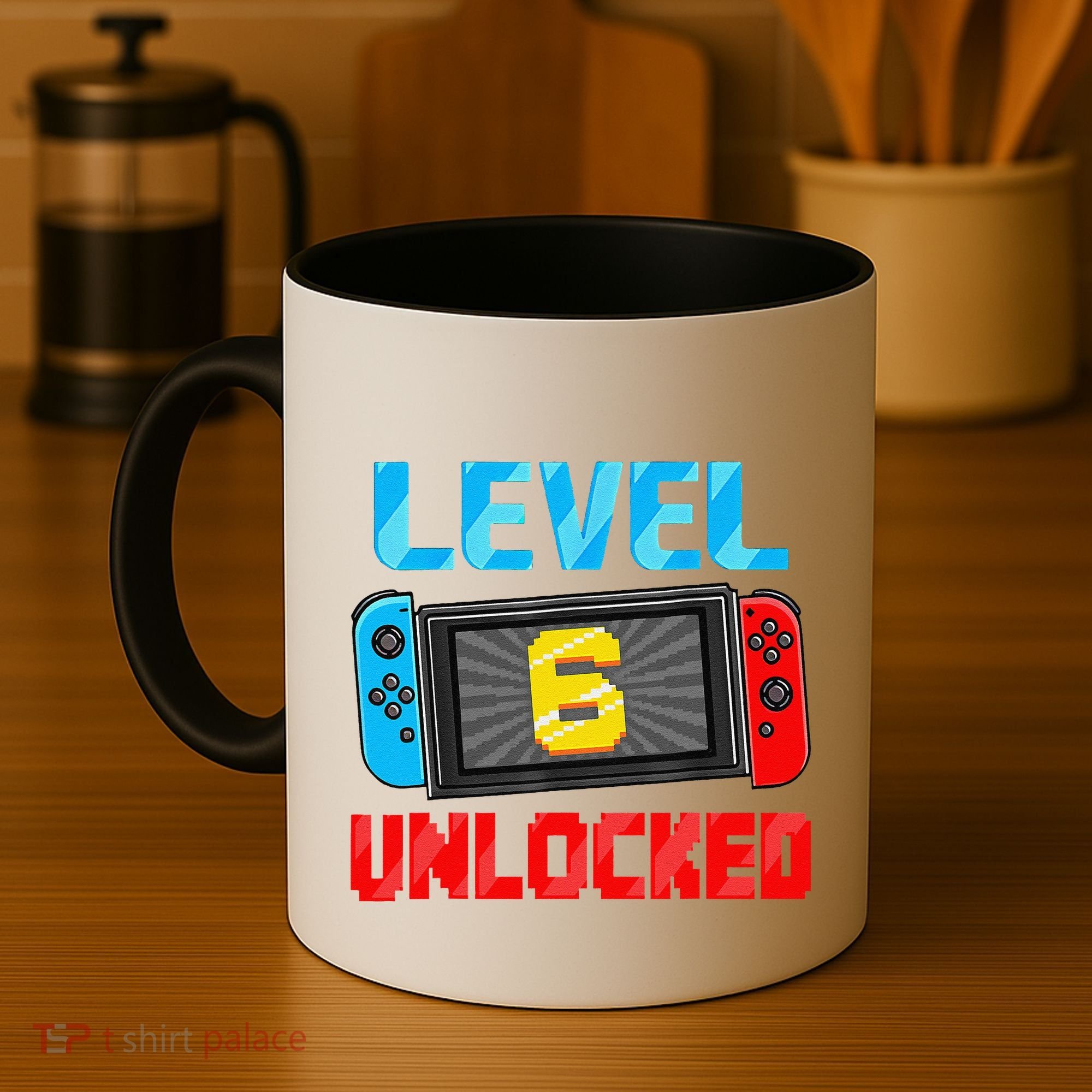 Level 6 Unlocked Gamer 6th Birthday Gift Video Game Coffee Mug