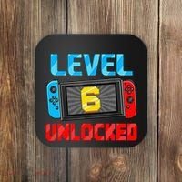 Level 6 Unlocked Gamer 6th Birthday Gift Video Game Coaster thumb 0