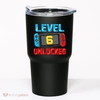 Level 6 Unlocked Gamer 6th Birthday Gift Video Game Tumbler thumb 0