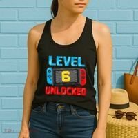 Level 6 Unlocked Gamer 6th Birthday Gift Video Game Women's Tank Top thumb 2