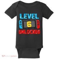 Level 6 Unlocked Gamer 6th Birthday Gift Video Game Baby Bodysuit thumb 0