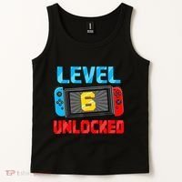 Level 6 Unlocked Gamer 6th Birthday Gift Video Game Tank Top thumb 2