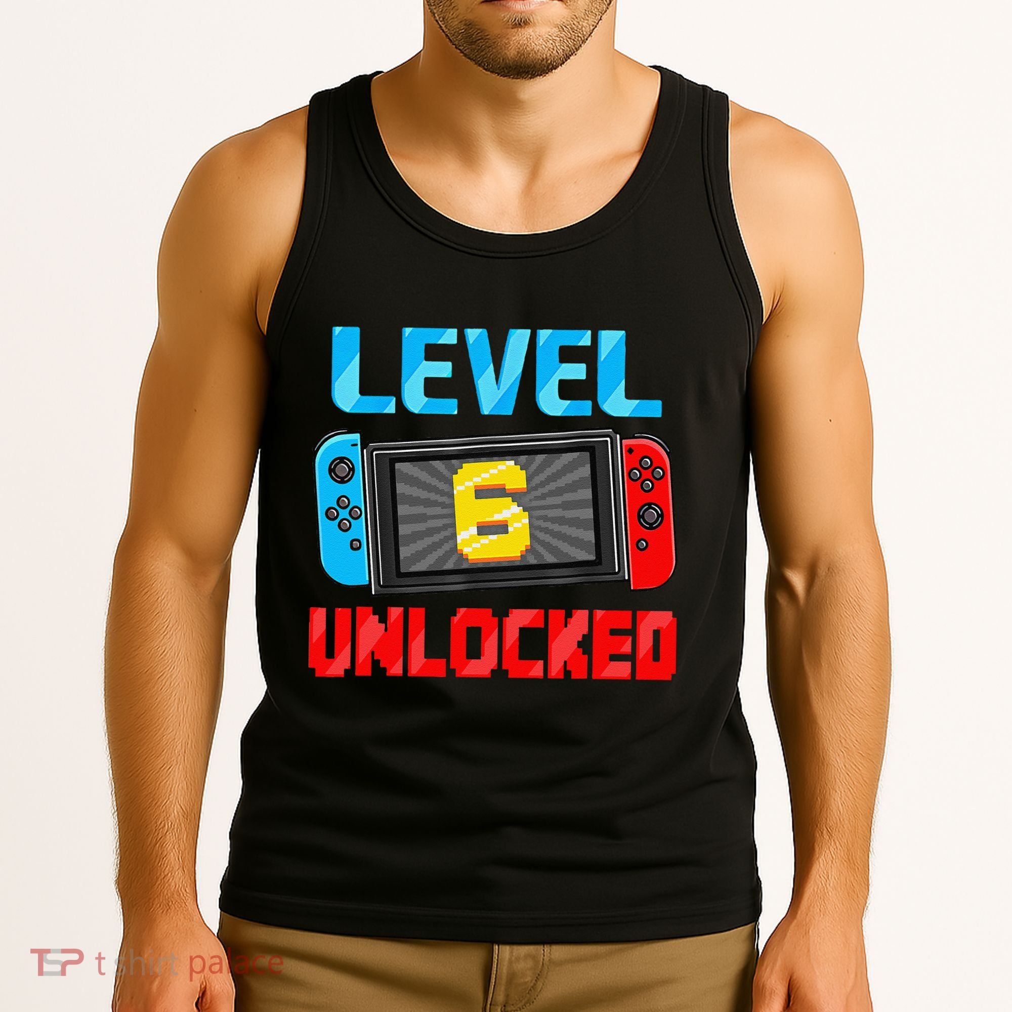 Level 6 Unlocked Gamer 6th Birthday Gift Video Game Tank Top