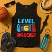 Level 6 Unlocked Gamer 6th Birthday Gift Video Game Tank Top thumb 4