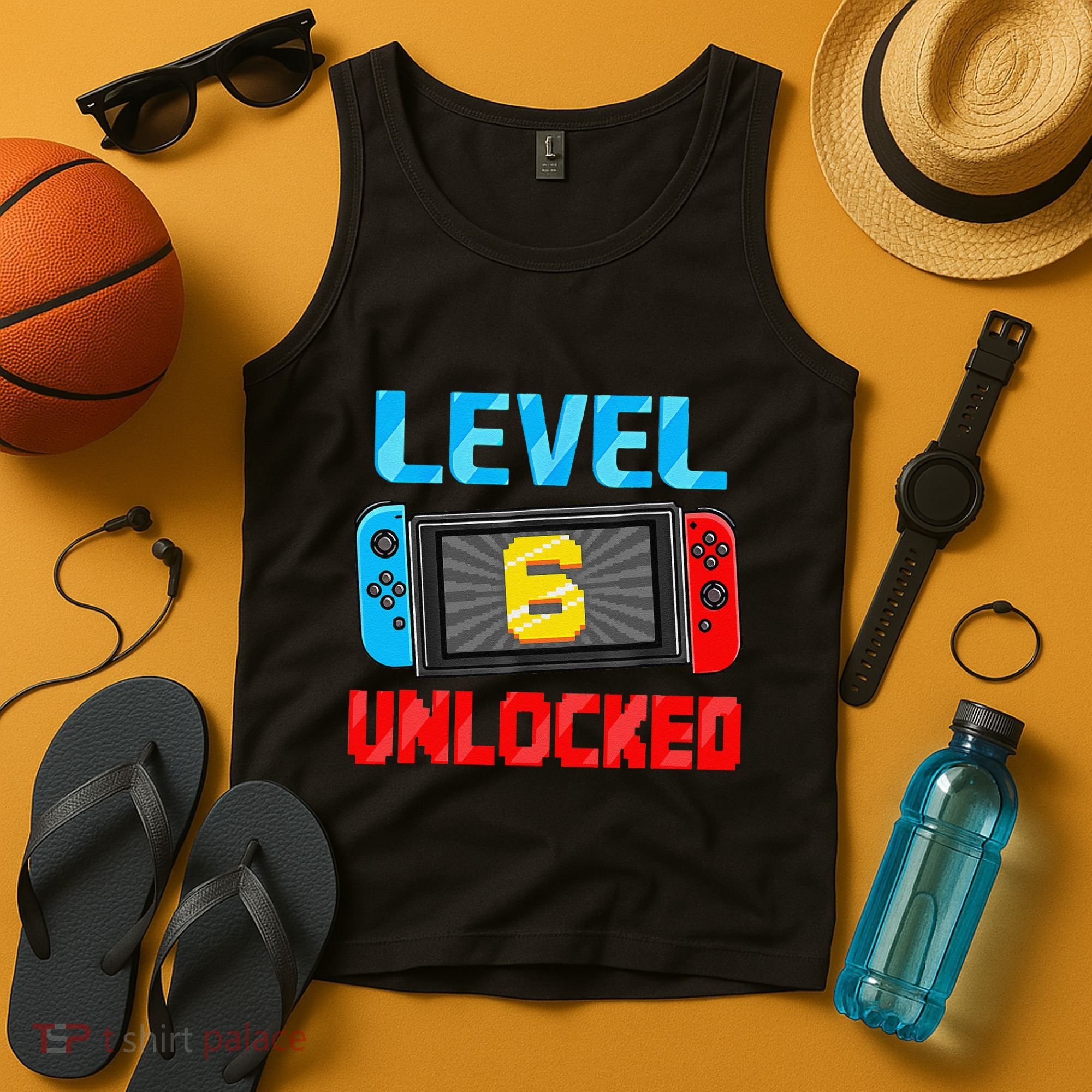 Level 6 Unlocked Gamer 6th Birthday Gift Video Game Tank Top