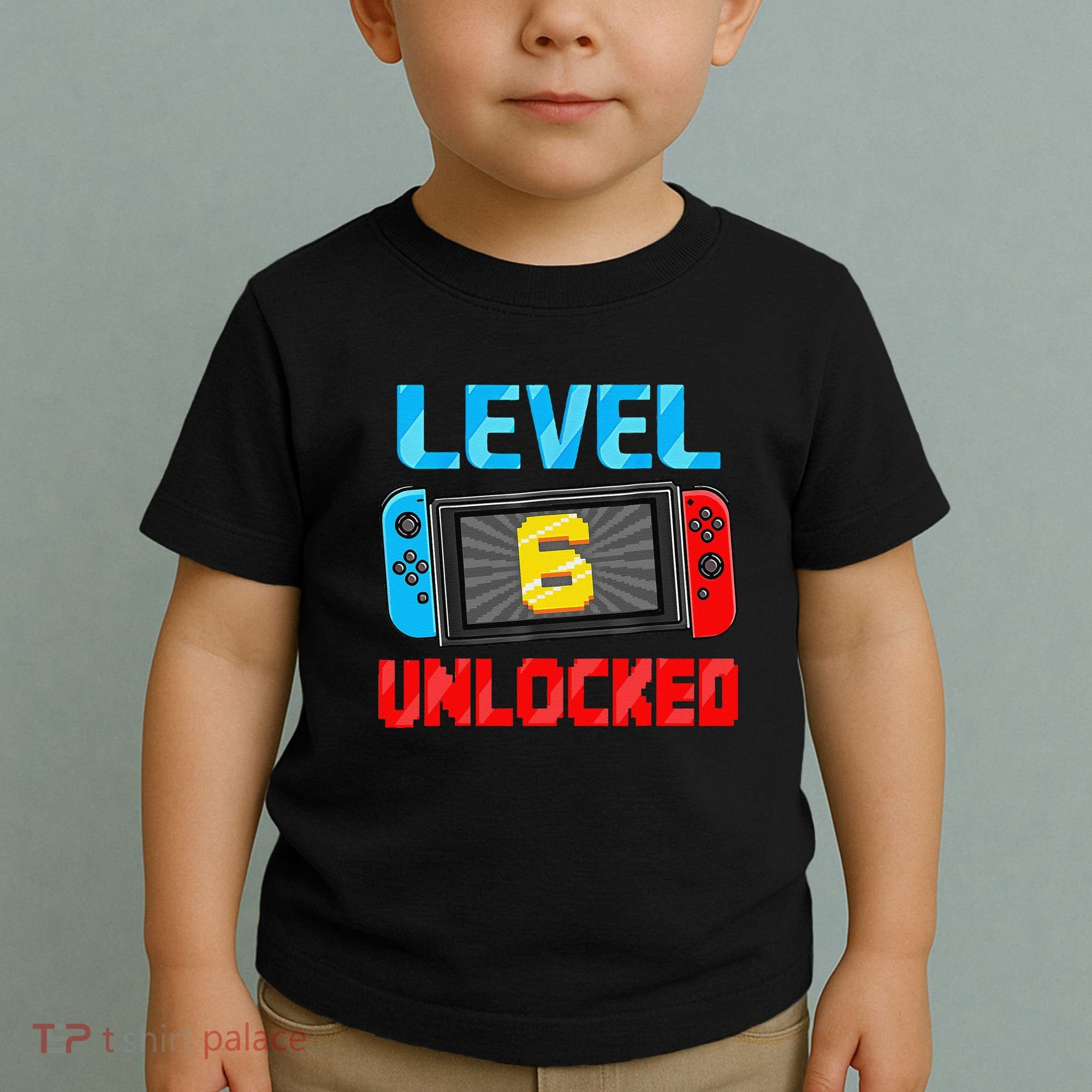 Level 6 Unlocked Gamer 6th Birthday Gift Video Game Toddler T-Shirt