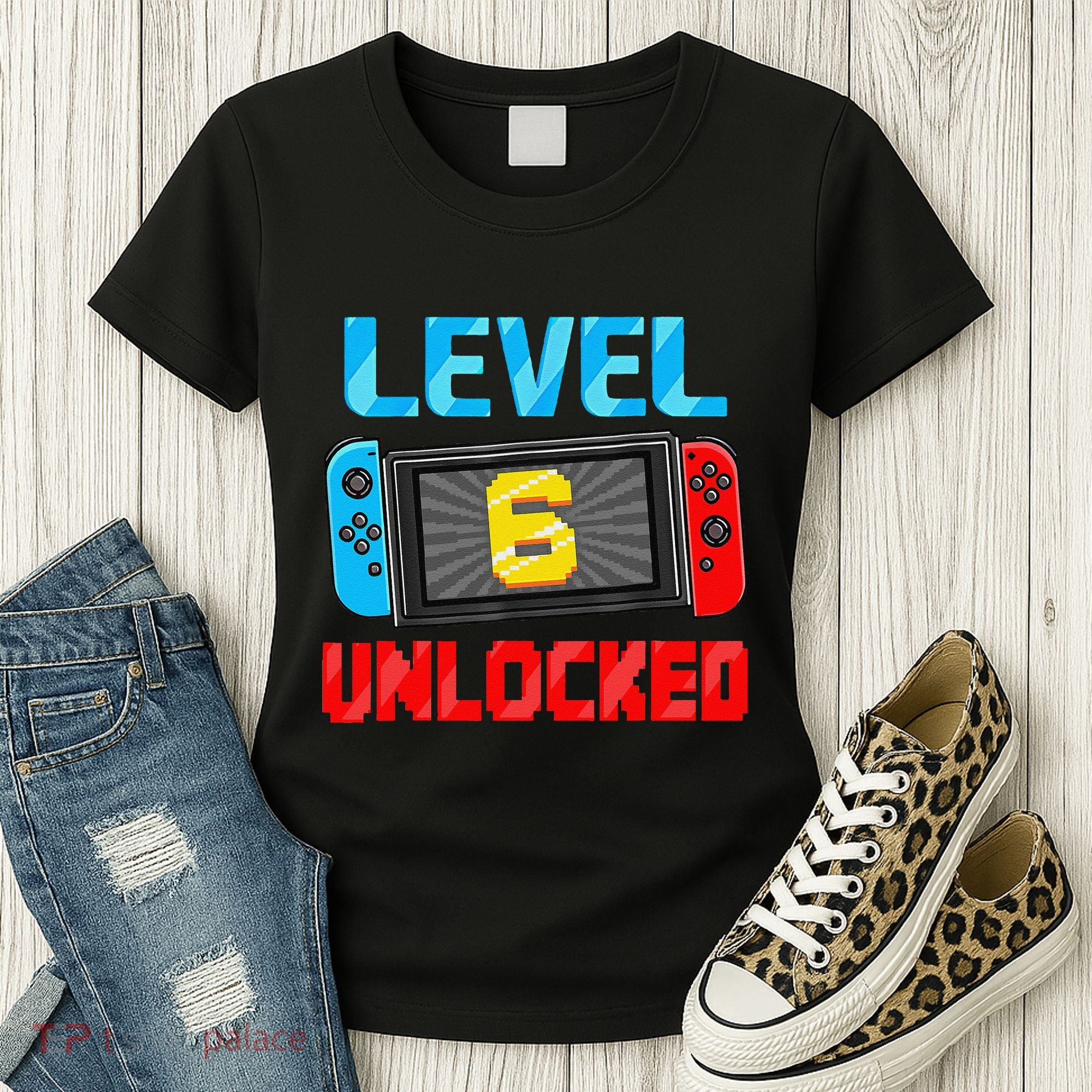 Level 6 Unlocked Gamer 6th Birthday Gift Video Game Women's T-Shirt