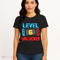 Level 6 Unlocked Gamer 6th Birthday Gift Video Game Women's T-Shirt thumb 4