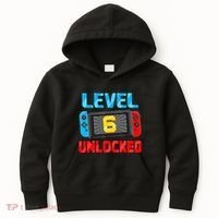 Level 6 Unlocked Gamer 6th Birthday Gift Video Game Kids Hoodie thumb 0