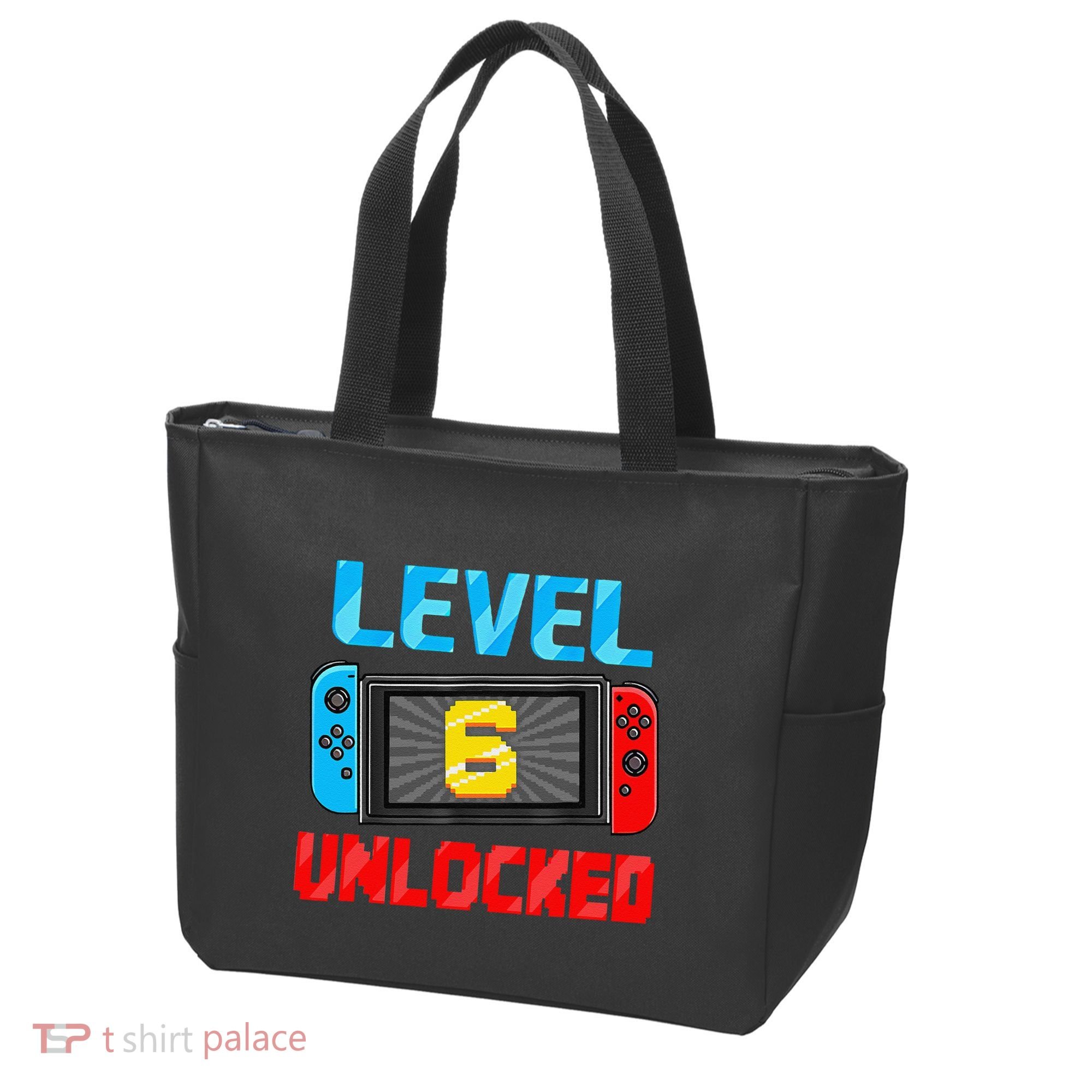 Level 6 Unlocked Gamer 6th Birthday Gift Video Game Tote Bag