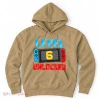 Level 6 Unlocked Gamer 6th Birthday Gift Video Game Hoodie thumb 0
