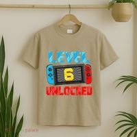 Level 6 Unlocked Gamer 6th Birthday Gift Video Game T-Shirt thumb 2