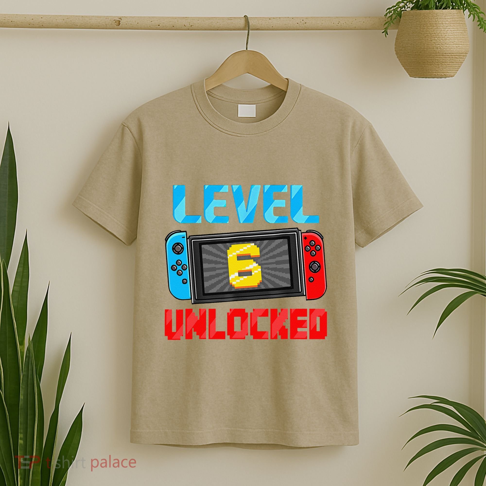 Level 6 Unlocked Gamer 6th Birthday Gift Video Game T-Shirt