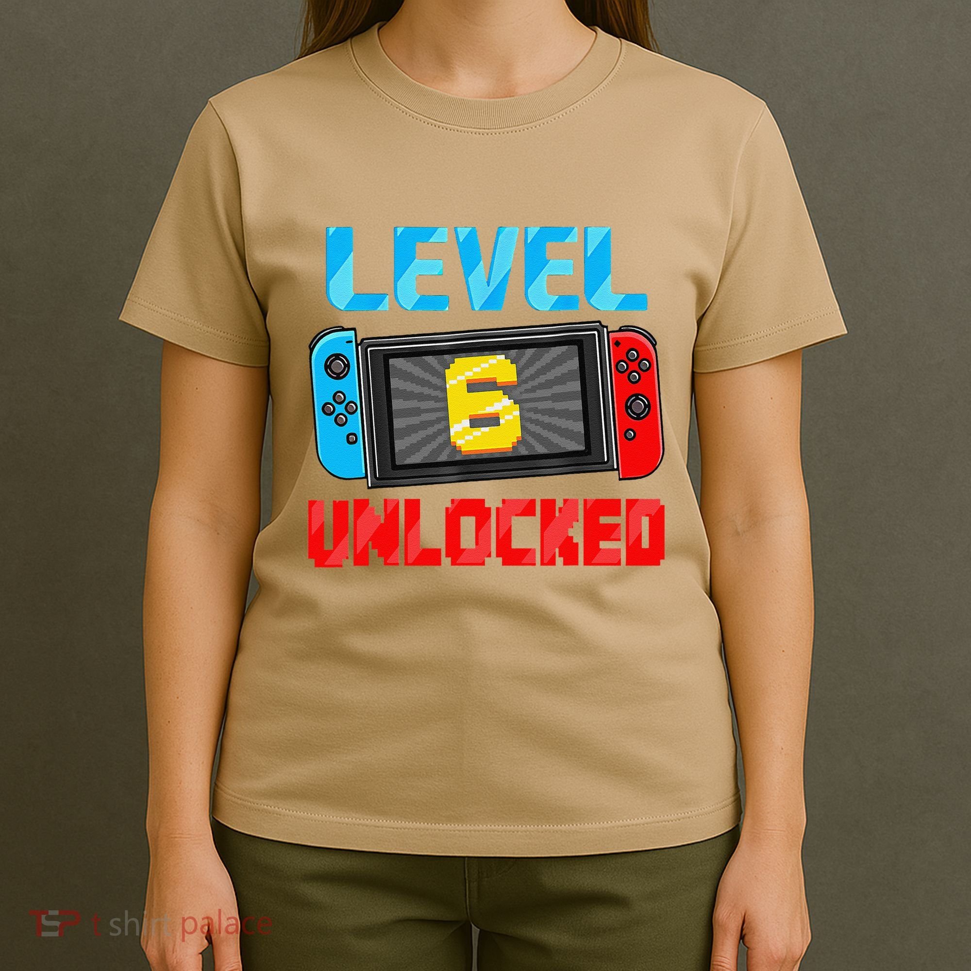 Level 6 Unlocked Gamer 6th Birthday Gift Video Game T-Shirt