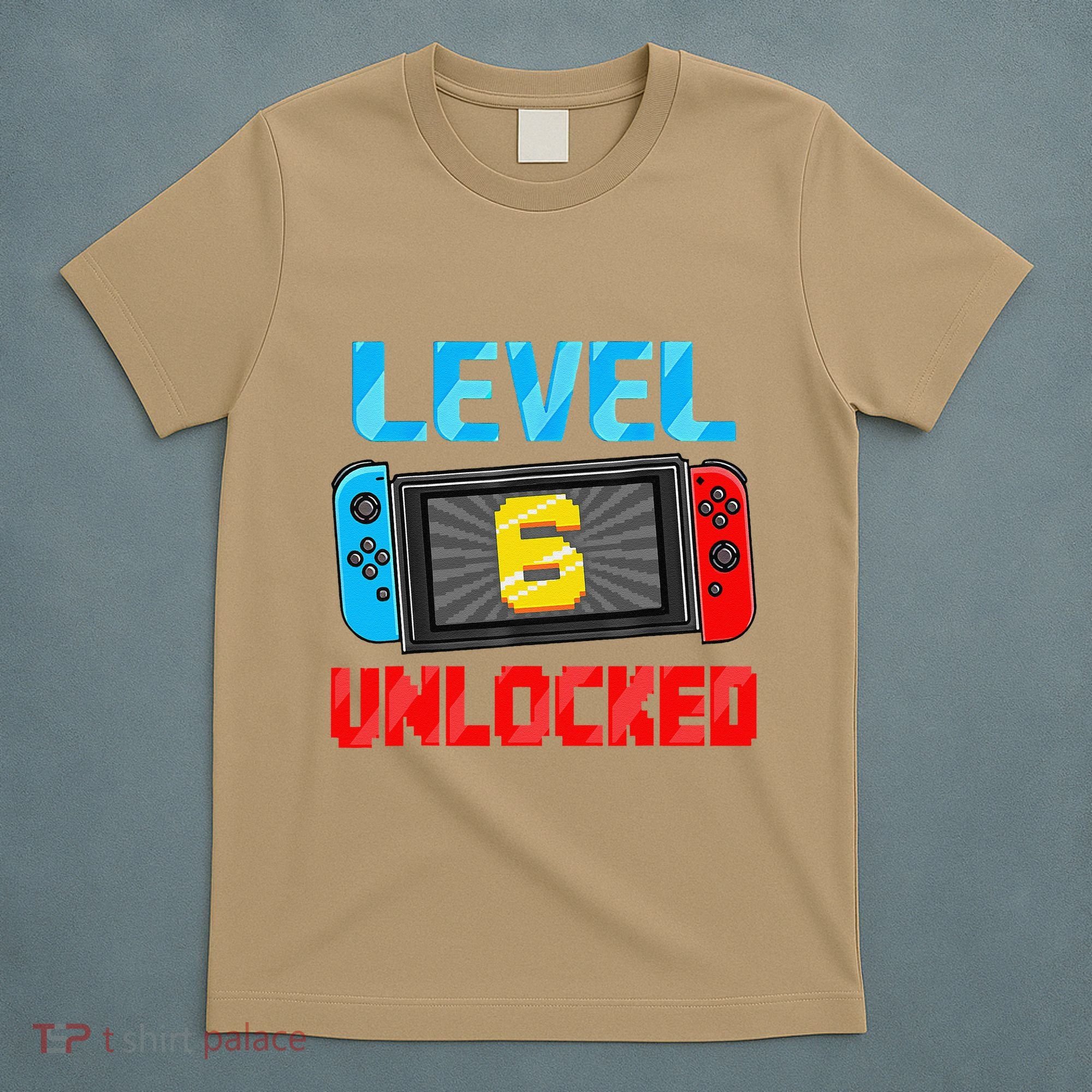 Level 6 Unlocked Gamer 6th Birthday Gift Video Game T-Shirt