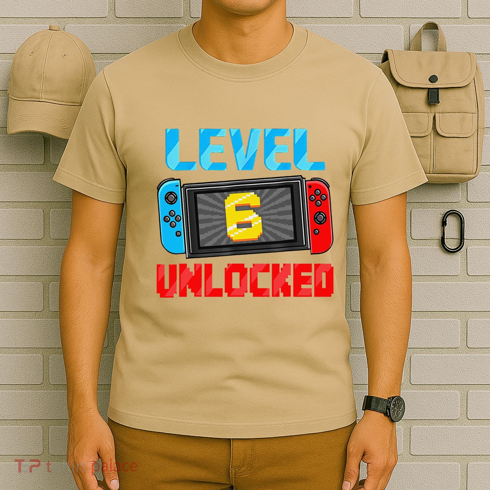 Level 6 Unlocked Gamer 6th Birthday Gift Video Game T-Shirt