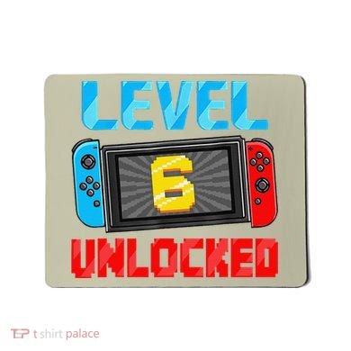 Level 6 Unlocked Gamer 6th Birthday Gift Video Game Mousepad
