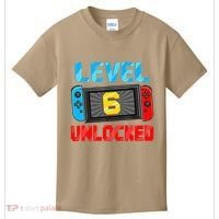 Level 6 Unlocked Gamer 6th Birthday Gift Video Game Kids T-Shirt thumb 0