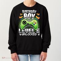 Level 6 Unlocked Video Game 6th Birthday Gamer Gift Boys Gift Women's Sweatshirt thumb 0