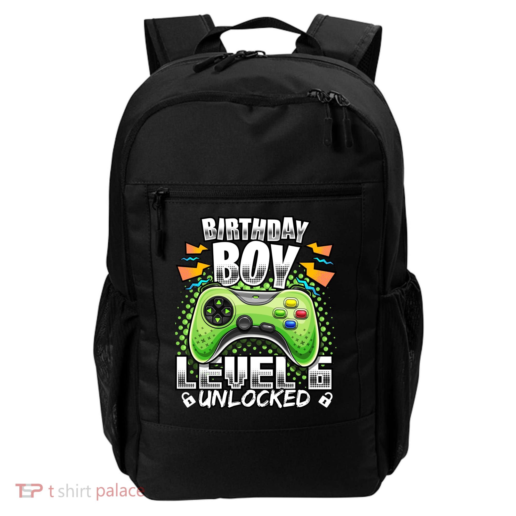Level 6 Unlocked Video Game 6th Birthday Gamer Gift Boys Gift Backpack