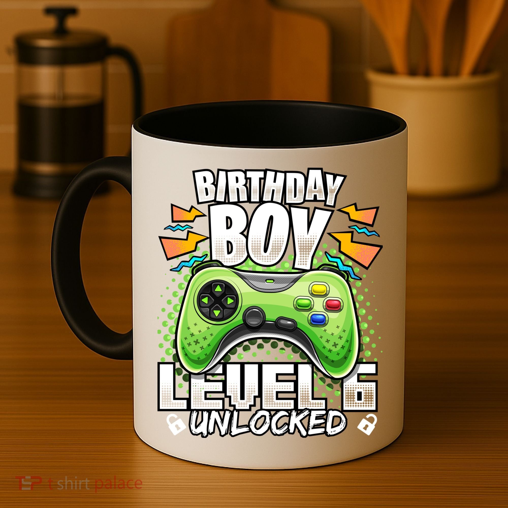 Level 6 Unlocked Video Game 6th Birthday Gamer Gift Boys Gift Coffee Mug